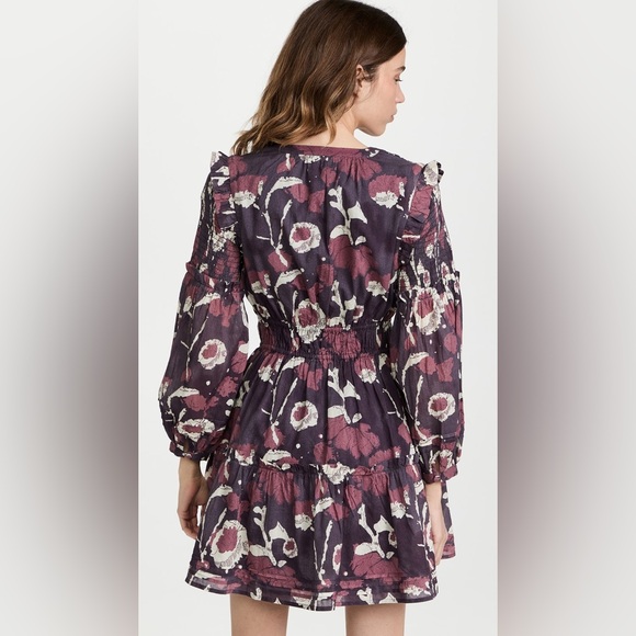CLEOBELLA RAINEY MINI DRESS IN ABSTRACT PRINT LONG SLEEVES SIZE MEDIUM - Picture 3 of 16